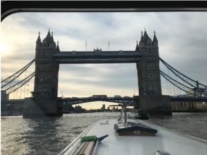 London Tower Bridge Dutch barge View Piper Boats